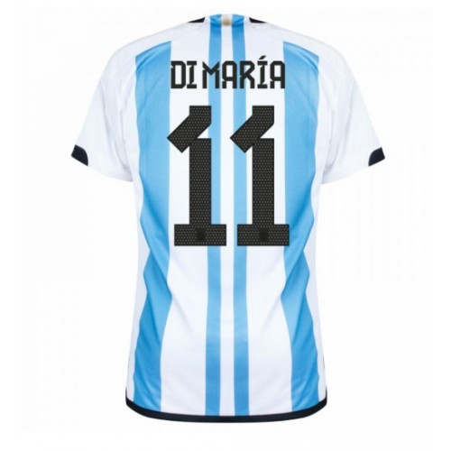 Argentina Angel Di Maria #11 Replika Hjemmebanetrøje VM 2022 Kortærmet